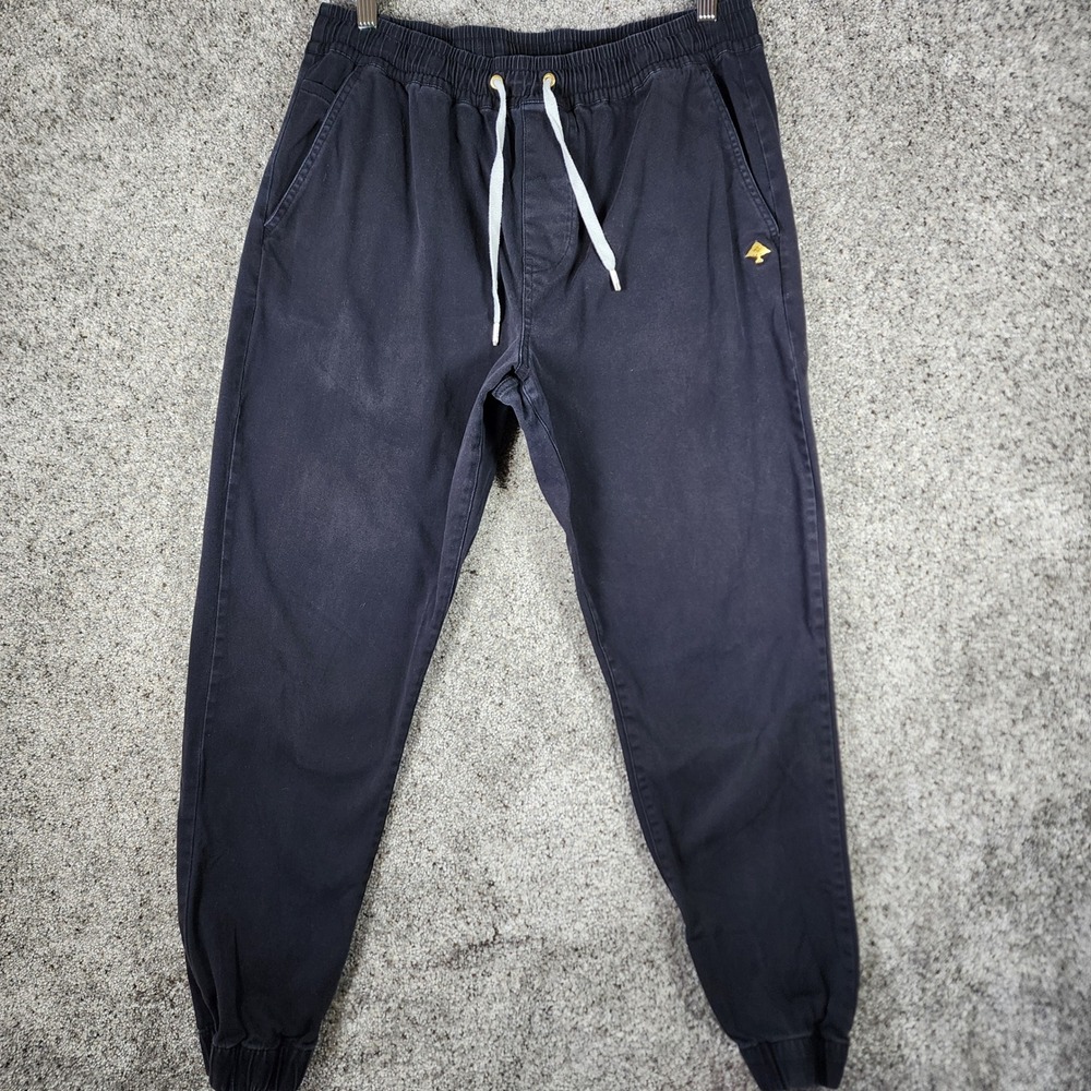 LRG Jogger Pants Mens XL Black Twill Drawstring Elastic Waist Excellent